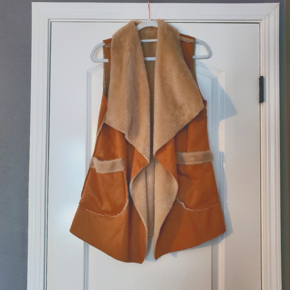 Fuzzy Suede Vest